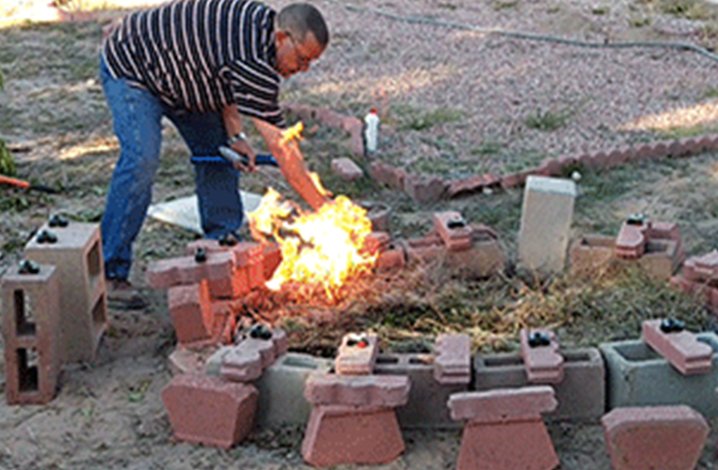 Forest fire emulation field experiment